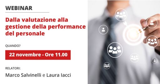 Valutare e gestire le performance del personale: webinar gratuito